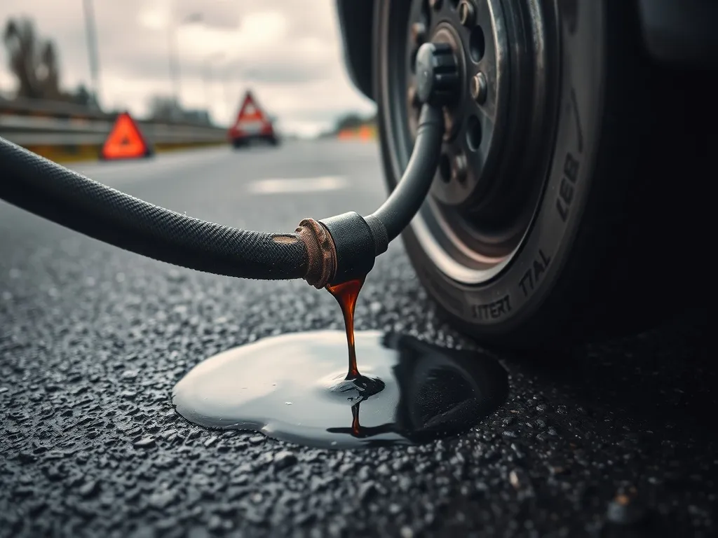 Pęknięcie przewodu hamulcowego podczas jazdy – co robić?